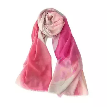 Осенне-зимний шарф из чистой шерсти с цифровой струйной печатью, шаль, теплый шарф двойного назначения 210cm розовый