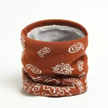 Осенне-зимний шейный платок женский мужской пейсли новый теплый набор для шеи вязаный флисовый толстый шарф мягкий кольцевой защита шеи бандана для мужчин One Size