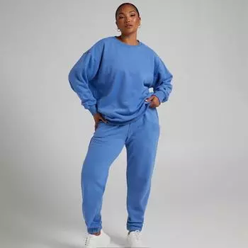 Осенне-зимний спортивный костюм, однотонный пуловер с круглым вырезом, длинный рукав, комплект из двух предметов, брюки, женские комплекты S серый