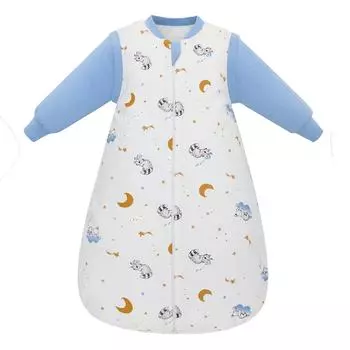 Осенне-зимний стеганый утолщенный детский спальный мешок детский спальный мешок 2.5Tog S(0-6) синий