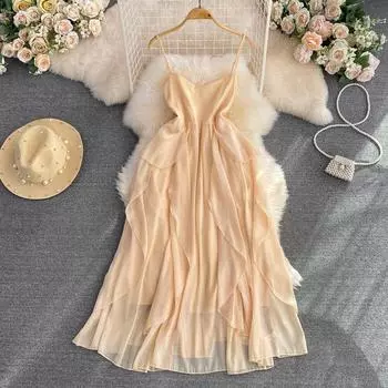 Осенне-зимний стиль, пляжный отдых, сказочное путешествие, фото, супер фея, платье с рюшами