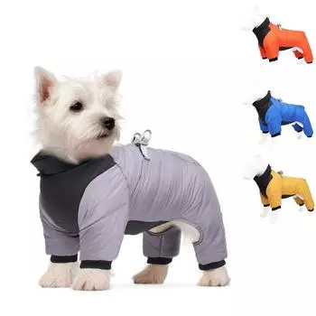 Осенне-зимний светоотражающий водонепроницаемый пуховик для щенков зимнее утолщенное пальто для четвероногих питомцев хлопковая одежда L