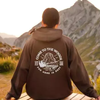 Осенне-зимний свитер Peak Letter Fashion Printed Hooded Shoulder Sleeve Fleece Sweeter Top XS серый