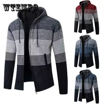 Осенне-зимний свитер с капюшоном, кардиган на молнии, подходящая по цвету куртка, а также бархатный толстый теплый свитер, свободная повседневная мужская куртка 3XL