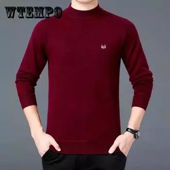 Осенне-зимний свитер с круглым вырезом и бархатная подкладка, футболка, трикотаж, термобелье, пуловер, кардиган 4XL темно-зеленого