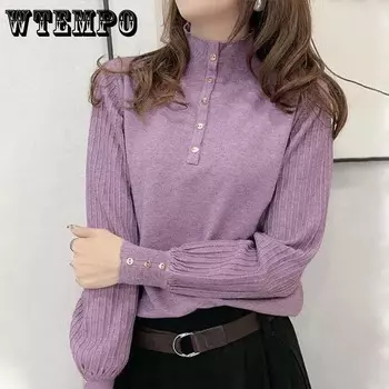 Осенне-зимний свитер с полуводолазкой, женский свободный внутренний свитер, женский пуловер, свитер с длинными рукавами 2XL белый