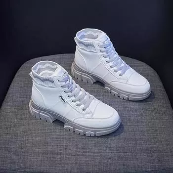 Осенне-зимний тренд коротких сапог Женская мода Плюс бархат Теплые туфли Повседневные ботинки Martin 35