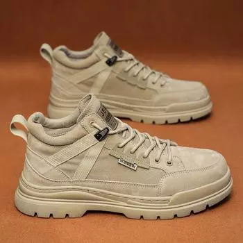 Осенне-зимний тренд мужские ботинки-дезерты с инструментами ретро-ботинки для молодежи британская мода бархатные ботинки Martin 39