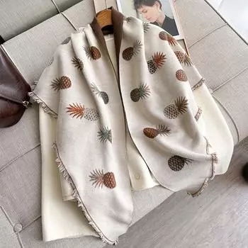 Осенне-зимний треугольный шарф с принтом, многоцветный, дополнительный, термошаль, женский шарф, многоцелевой 185cm красный