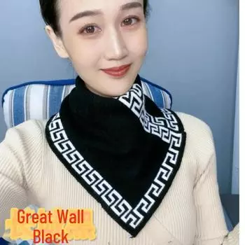 Осенне-зимний унисекс теплый немецкий бархатный треугольный шарф - универсальный шейный платок для защиты от холода и мороза