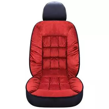 Осенне-зимний универсальный плюшевый автомобильный чехол на переднее сиденье, авто мягкий коврик красный