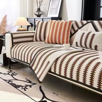 Осенне-зимний устойчивый к царапинам и износостойкий четырехсезонный диванный чехол из ткани высокой плотности с противоскользящим покрытием 70x70