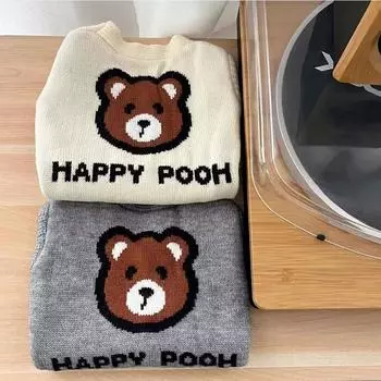 Осенне-зимний вязаный свитер для домашних животных, толстовка с капюшоном в виде милого медведя, плюшевого кота, йоркширского шпица, одежда для маленьких собак, осенняя одежда для щенков XS