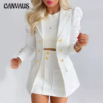 Осенне-зимний женский комплект пиджака OL с принтом, элегантный темпераментный комплект тонкого костюма для поездок на работу