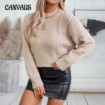 Осенне-зимний женский свитер больших размеров, однотонный трикотажный свитер с переплетенными нитями, свободный свитер с полувысоким воротом S ржавый красный