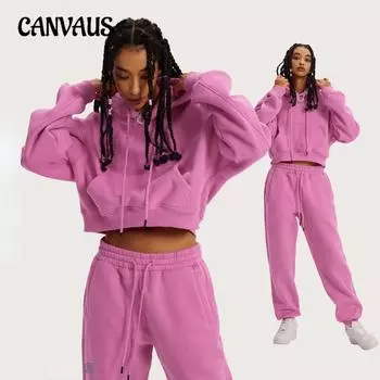 Осенне-зимний женский свитер, комплект с длинными брюками, повседневный модный однотонный пуловер, толстовка на шнурке, комплект с капюшоном S белый