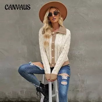 Осенне-зимний женский свитер, модный короткий вязаный кардиган с лацканами, однобортный свитер S фиолетовый