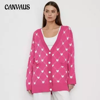 Осенне-зимний женский свитер, однотонный жаккардовый уютный повседневный свитер с длинными рукавами, кардиган S розовый