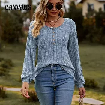 Осенне-зимний женский свитер с круглым вырезом в полоску, однотонный топ с длинными рукавами и пуговицами в стиле пэчворк S бордовый