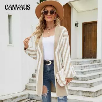 Осенне-зимний женский свитер с v-образным вырезом в ромбовидную полоску, вязаный кардиган, свитер с цветными блоками S чёрный