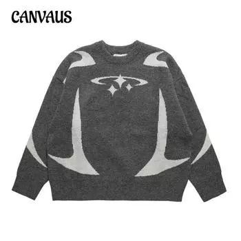 Осенне-зимний женский свитер, темпераментный пуловер в пригородном стиле, свободный универсальный вязаный топ с круглым вырезом S белый