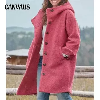 Осенне-зимний женский уличный хипстерский плащ с длинными рукавами свободного типа