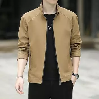Осенне-зимняя американская ретро-куртка Tooling, мужская модная брендовая свободная мужская куртка с воротником-стойкой, повседневная универсальная верхняя часть M хаки