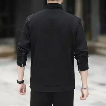 Осенне-зимняя американская ретро-куртка Tooling, мужская модная брендовая свободная мужская куртка с воротником-стойкой, повседневная универсальная верхняя часть M хаки