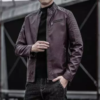 Осенне-зимняя бархатная мужская куртка, мужская кожаная куртка для папы, повседневная свободная однотонная куртка, топ M