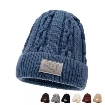 Осенне-зимняя бархатная шерстяная шапка женская теплая вязаная шапка толстая ветрозащитная защитная шапка мужская шапка кофейный