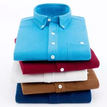 Осенне-зимняя базовая рубашка с длинным рукавом, однотонная повседневная рубашка большого размера, мужская одежда XXXXXL