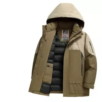 Осенне-зимняя белая утиная пуховая куртка с капюшоном, утепленная, повседневная, теплая, для молодежи и среднего возраста 170