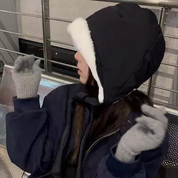 Осенне-зимняя быстросохнущая плюшевая шапка женская термозащитная летная шапка 55-60 average size