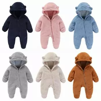 Осенне-зимняя детская одежда, фланелевой комбинезон для новорожденных, теплый флисовый детский комбинезон для мальчиков и девочек, одежда для младенцев, комбинезон для малышей 59 синий