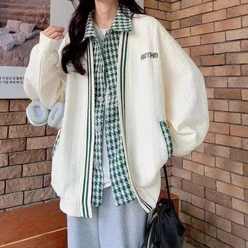 Осенне-зимняя джинсовая куртка, утепленная женская повседневная рубашка большого размера, женские теплые топы с длинными рукавами, случайная куртка M белый