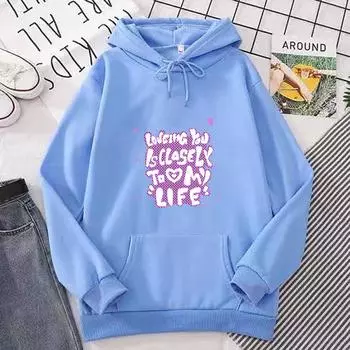 Осенне-зимняя фиолетовая толстовка с капюшоном и принтом в виде букв для мужчин и женщин, повседневные простые топы в корейском стиле для женщин S