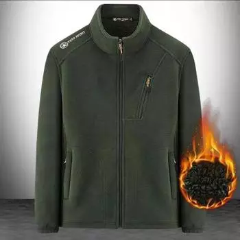 Осенне-зимняя флисовая куртка мужская повседневная спортивная куртка для активного отдыха двусторонний флисовый свитер M серый