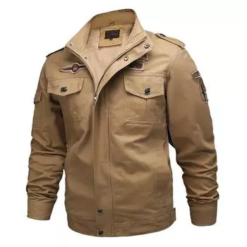 Осенне-зимняя хлопковая мужская повседневная тонкая ветровка средней длины XXXL