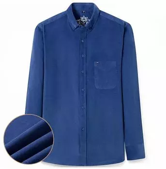 Осенне-зимняя хлопковая мужская вельветовая повседневная рубашка с длинными рукавами S