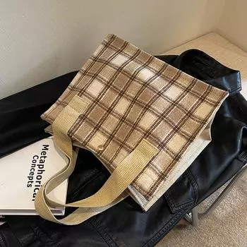 Осенне-зимняя холщовая сумка женская высокого класса, универсальная портативная сумка-тоут для работы, ланч-бокса, сумки для бенто, сумки для мамочек