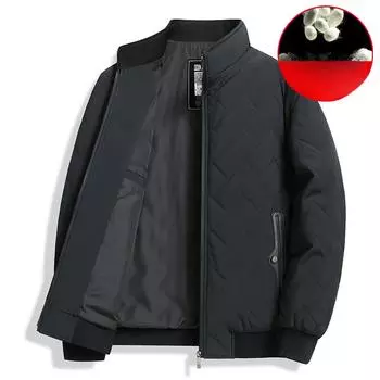 Осенне-зимняя короткая куртка из шелка Mulberry для среднего возраста, с воротником-стойкой, легкая, на молнии, термокуртка 170 чёрный