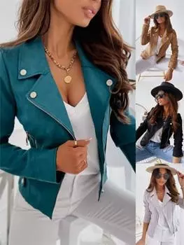 Осенне-зимняя ковбойская красивая куртка с длинным рукавом, женская винтажная замшевая куртка коричневого цвета в стиле бойфренда, пальто S чёрный