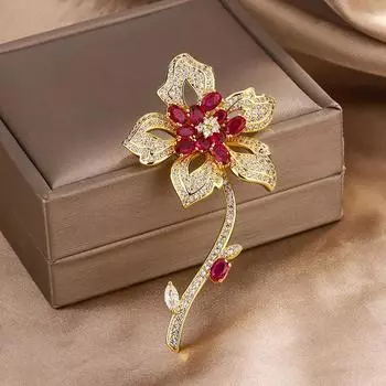 Осенне-зимняя красочная брошь-сокровище, аксессуары, костюм, свитер, легкая роскошь, мода, высокое чувство, женские универсальные украшения