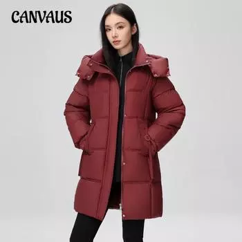 Осенне-зимняя куртка больших размеров из хлопка для женщин средней длины с воротником-стойкой, однотонная утолщенная теплая одежда из хлопка с эффектом темперамента M чёрный