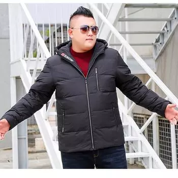 Осенне-зимняя куртка больших размеров, модная мужская одежда, свободная хлопковая куртка, повседневная хлопковая куртка S чёрный