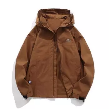 Осенне-зимняя куртка для активного отдыха, куртка с хлопковой подкладкой, двойная молния, японская мужская свободная водонепроницаемая куртка для альпинизма с капюшоном, куртка, мужская куртка M
