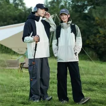 Осенне-зимняя куртка для пар, мужской и женский походный костюм, водонепроницаемая ветрозащитная куртка, хлопковая подкладка сверху S