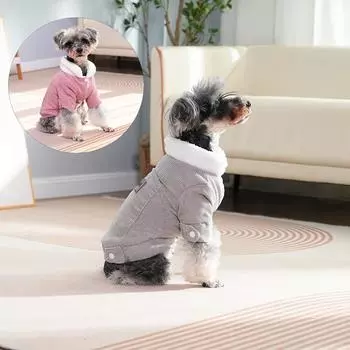 Осенне-зимняя куртка для собак для маленьких и средних кошек, собак, мягкая, уютная, флисовая, теплая, одежда для щенков, йоркширский чихуахуа, мопс XS серый