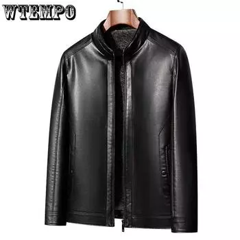 Осенне-зимняя куртка Fur As One из мужской кожи, утепленная и подбитая, мотоциклетная кожаная куртка, шуба для мужчин M
