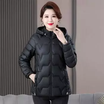 Осенне-зимняя куртка из хлопка, женская короткая куртка из хлопка, теплая короткая куртка из хлопка с капюшоном XXXXXL чёрный